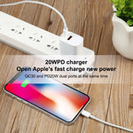 U087 20W USB-C / Type-C + USB 埠快充旅行充電器，美規插頭，美規插頭