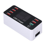 A9 Plus（全球版）多功能 AC 100V~240V 8埠 USB 數字顯示 LCD 可拆式充電站智慧充電器附無線充電，支援 QC3.0，A9 Plus（全球版）