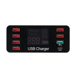 A9 Plus（全球版）多功能 AC 100V~240V 8埠 USB 數字顯示 LCD 可拆式充電站智慧充電器附無線充電，支援 QC3.0，A9 Plus（全球版）