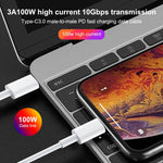 100W USB-C / Type-C 轉 8 Pin 快充數據線，長度：2m，2m Type-C 轉 8 Pin