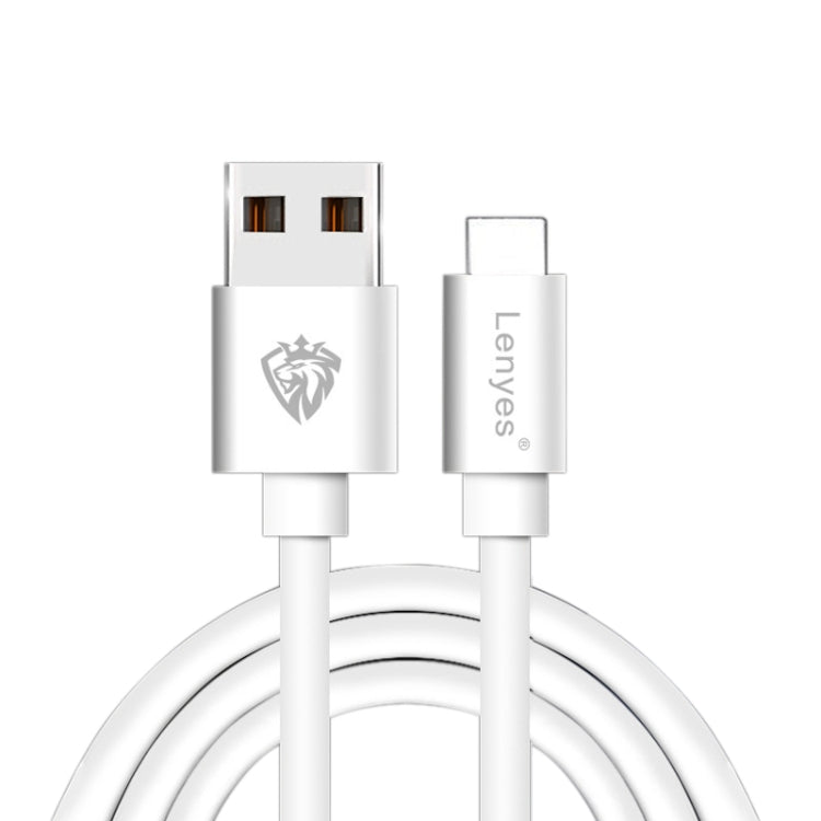 Lenyes LC701 1.5m 2.4A 輸出 USB 轉 8 Pin PVC 數據同步快充線，1.5m 8 Pin
