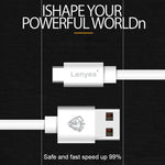 Lenyes LC701 1.5m 2.4A 輸出 USB 轉 8 Pin PVC 數據同步快充線，1.5m 8 Pin