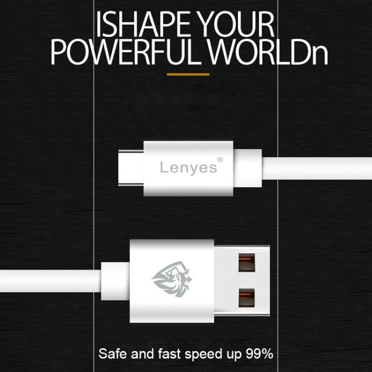 Lenyes LC701 1.5m 2.4A 輸出 USB 轉 8 Pin PVC 數據同步快充線，1.5m 8 Pin