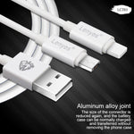 Lenyes LC701 1.5m 2.4A 輸出 USB 轉 8 Pin PVC 數據同步快充線，1.5m 8 Pin