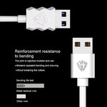 Lenyes LC701 1.5m 2.4A 輸出 USB 轉 8 Pin PVC 數據同步快充線，1.5m 8 Pin