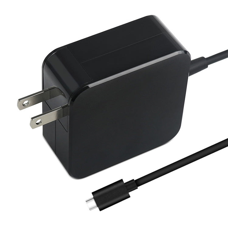 45W USB-C / Type-C 電源適配器便攜充電器，附Type-C充電線，美國插頭，45W美國插頭 /黑色