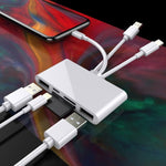 5 合 1 8 Pin + Type-C / USB-C + USB + TF 卡 + SD 卡多功能相機讀卡器轉接器，5 合 1