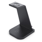 10W 3 合 1 QC 3.0 直立多功能無線充電器，具支架功能，適用於手機 / Apple Watch / AirPods