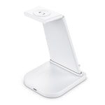 10W 3 合 1 QC 3.0 直立多功能無線充電器，具支架功能，適用於手機 / Apple Watch / AirPods