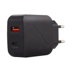 LZ-819A+C QC3.0 USB + PD 18W USB-C / Type-C 介面旅行充電器，帶指示燈，歐規插頭，歐規插頭