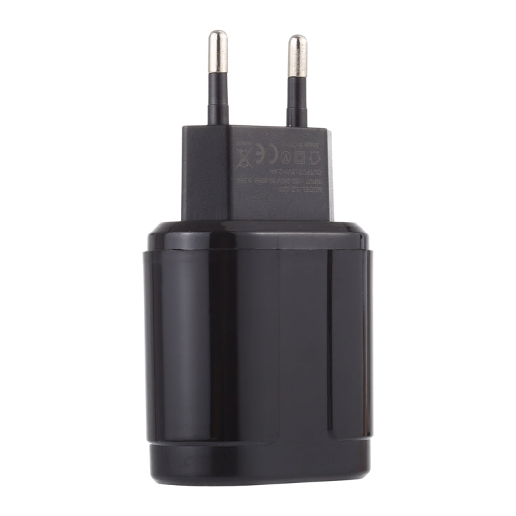 LZ-022 5V 2.4A 雙 USB 埠旅行充電器，歐規插頭