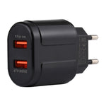 LZ-022 5V 2.4A 雙 USB 埠旅行充電器，歐規插頭