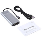 6 合 1 USB 2.0 x 3 + HDMI + RJ45 + 8 Pin 母充電埠轉 8 Pin 公多功能擴充底座轉接器，79591
