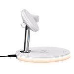 3 合 1 25W 多功能磁吸無線充電器，適用手機、Apple Watch 及 AirPods，附彩色 LED 燈