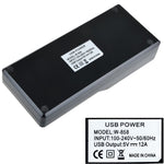W-858 12A 12 埠 USB 快速充電座桌面智慧充電器 AC100-240V，US 插頭，US 插頭