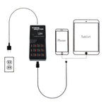 W-858 12A 12 埠 USB 快速充電座桌面智慧充電器 AC100-240V，US 插頭，US 插頭