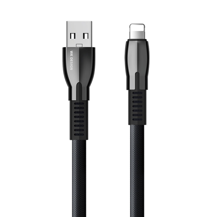 WK WDC-107i 1米2.4A聖鋅合金系列USB轉8針數據同步充電線，8針