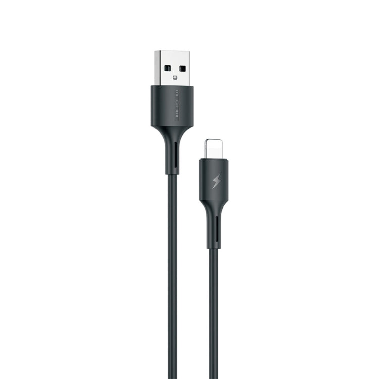 WK WDC-136 USB 轉 8 針 3A 快充數據線，USB 轉 8 針（黑色）、USB 轉 8 針（白色）
