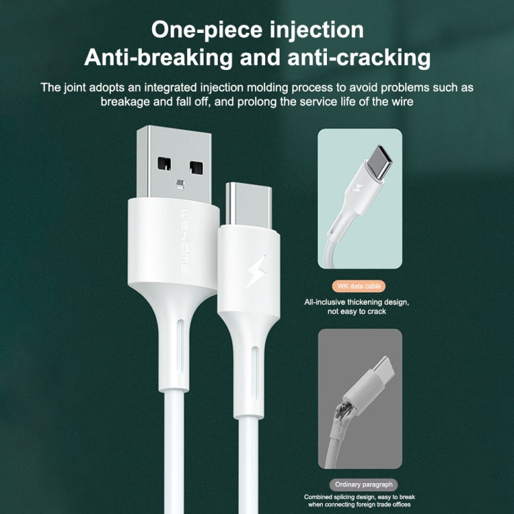WK WDC-136 USB 轉 8 針 3A 快充數據線，USB 轉 8 針（黑色）、USB 轉 8 針（白色）