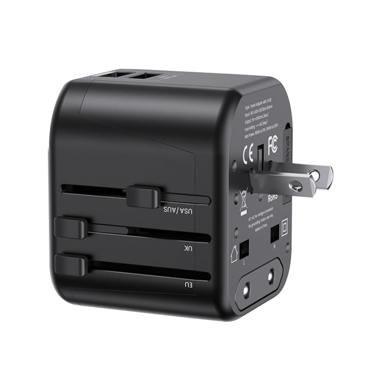 USAMS US-CC173 T55 12W 通用多插頭旅行充電器，US-CC173 T55 型號