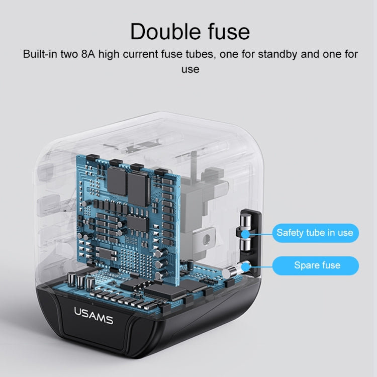 USAMS US-CC173 T55 12W 通用多插頭旅行充電器，US-CC173 T55 型號