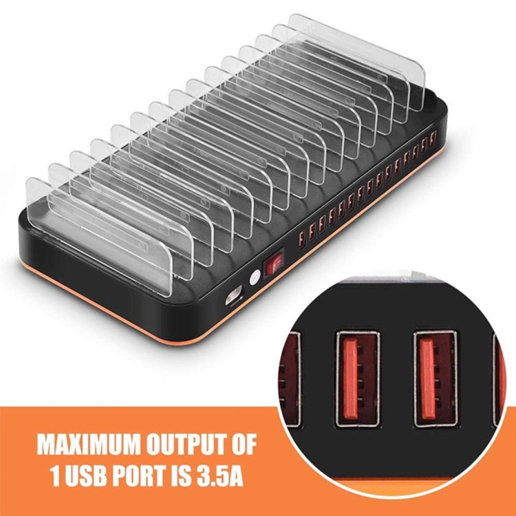 WLX-815 100W 15 埠 USB 快充座智能充電器，附手機與平板支架，100W 美國插頭、100W 歐洲插頭、100W 英國插頭、100W 澳洲插頭