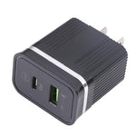46-A2C2 20W PD + QC3.0 USB 多功能快速充電器，美規插頭，美規插頭