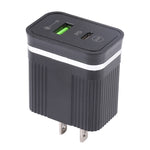 46-A2C2 20W PD + QC3.0 USB 多功能快速充電器，美規插頭，美規插頭