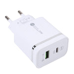 46-A2C2 20W PD + QC3.0 USB 多功能快充器，歐規插頭，歐規插頭