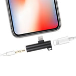 2合1球頭形狀8針+3.5毫米轉8針公充電音頻轉接器