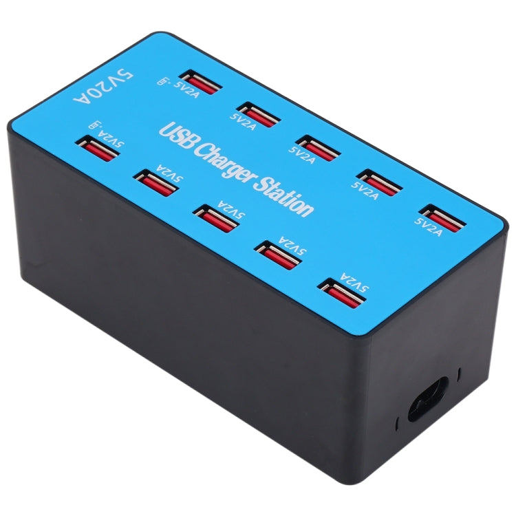 A5B 100W 10 埠 USB 智能充電站附指示燈，美國插頭，100W