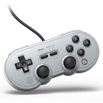 8Bitdo SN30 PRO USB 有線遊戲手把搖桿，適用 Switch / Steam / PC，SN30 PRO 有線（灰色）