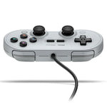 8Bitdo SN30 PRO USB 有線遊戲手把搖桿，適用 Switch / Steam / PC，SN30 PRO 有線（灰色）