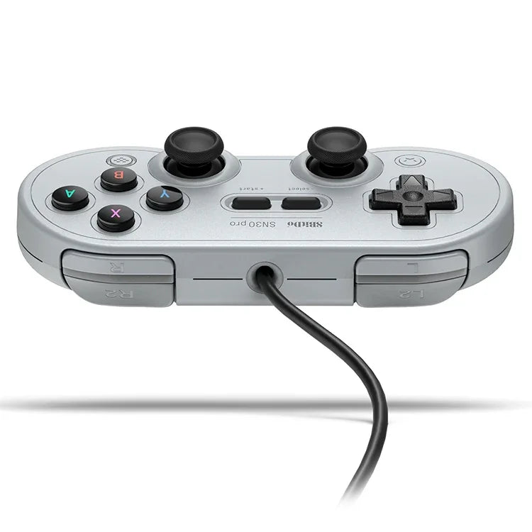 8Bitdo SN30 PRO USB 有線遊戲手把搖桿，適用 Switch / Steam / PC，SN30 PRO 有線（灰色）