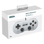 8Bitdo SN30 PRO USB 有線遊戲手把搖桿，適用 Switch / Steam / PC，SN30 PRO 有線（灰色）