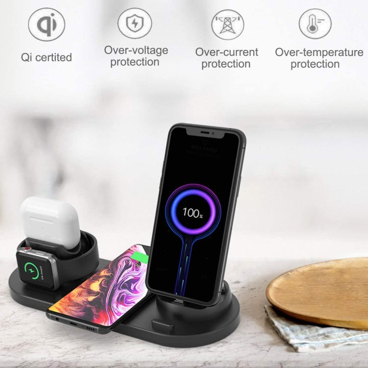 HQ-UD15 升級版 6 合 1 無線充電器，適用 iPhone、Apple Watch、AirPods 及其他 Android 手機