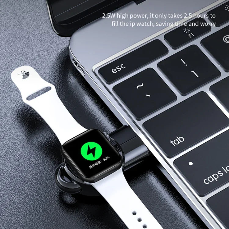 K02 通用便攜磁吸無線充電器，適用於 Apple Watch Series 6 / 5 / SE / 4 / 3 / 2 / 1