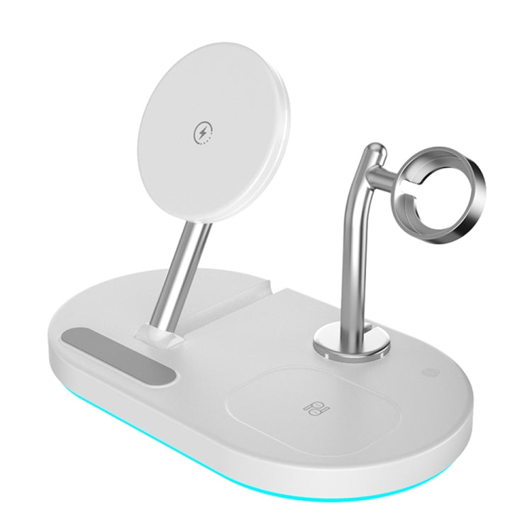 S20 4 合 1 15W 多功能磁吸無線充電器，帶夜燈與手機/ AirPods 支架，S20 黑色，S20 白色