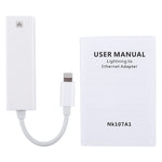 NK107A1 8 針轉 RJ45 乙太網路 LAN 網路轉接線，適用 iPhone／iPad 系列，總長度：16公分