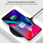 TOVYS-KC-N5 9V 1A 輸出磨砂圓線 Qi 標準快速充電無線充電器，線長：1m，磨砂，磨砂白