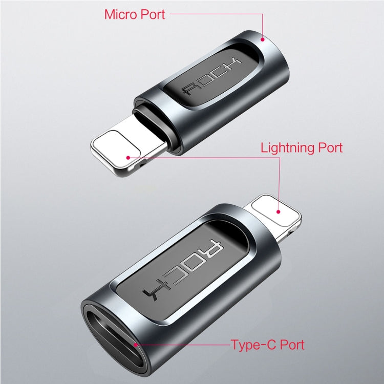ROCK 2.1A便攜USB-C/Type-C轉8針音頻轉換耳機轉接器