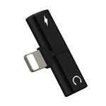 2合1 8針5V 1A聽音通話音頻轉換耳機轉接器，型號IP8P3681B、IP8P3681S