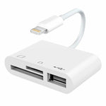 NK-1081 8 針轉 SD + TF + USB 埠相機讀卡器轉接器