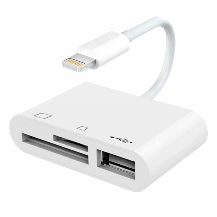 NK-1081 8 針轉 SD + TF + USB 埠相機讀卡器轉接器