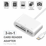 NK-1081 8 針轉 SD + TF + USB 埠相機讀卡器轉接器