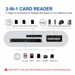 NK-1081 8 針轉 SD + TF + USB 埠相機讀卡器轉接器