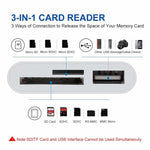 NK-1081 8 針轉 SD + TF + USB 埠相機讀卡器轉接器