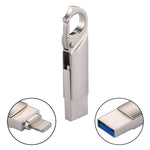 RQW-10F 2 合 1 USB 2.0 與 8 針 64GB 鑰匙圈隨身碟，RQW-10F