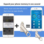 RQW-10F 2 合 1 USB 2.0 與 8 針 64GB 鑰匙圈隨身碟，RQW-10F