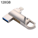 RQW-10F 2 合 1 USB 2.0 與 8 針 128GB 鑰匙圈隨身碟，RQW-10F